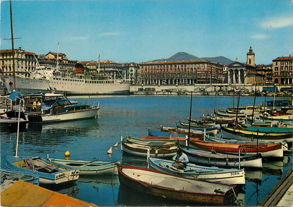 Porto de Nice — vista do porto com barcos e navio de cruzeiro — editor Côte d'Azur, N°17 - Frente