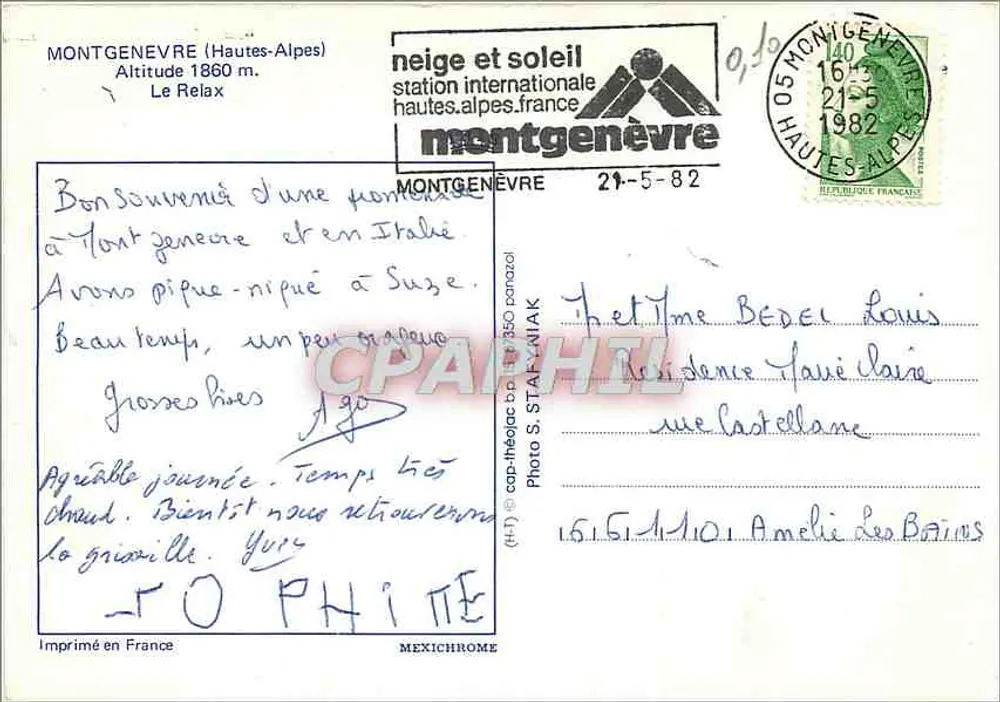 Montgenèvre (Hautes-Alpes) — Le Relax — éditeur IRIS - Verso