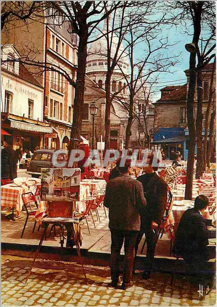 Place du Tertre em Montmartre — Paris — Livraria Hachette - Frente