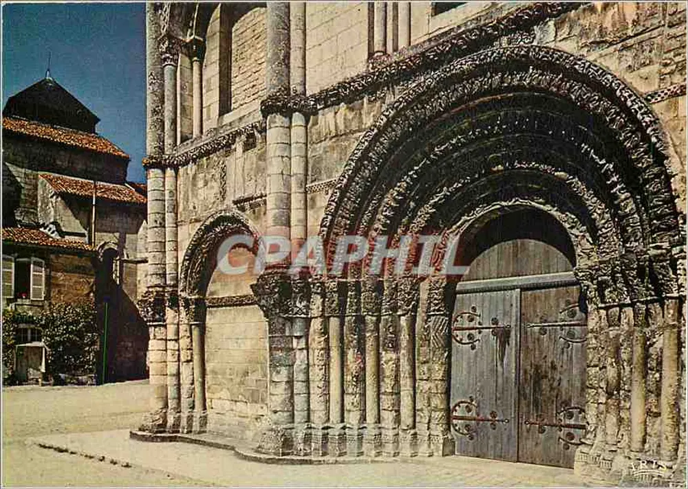 Saintes (Charente-Maritime) — Abtei Sainte-Marie-des-Dames — Zentralarch des 12. Jahrhunderts - Vorderseite