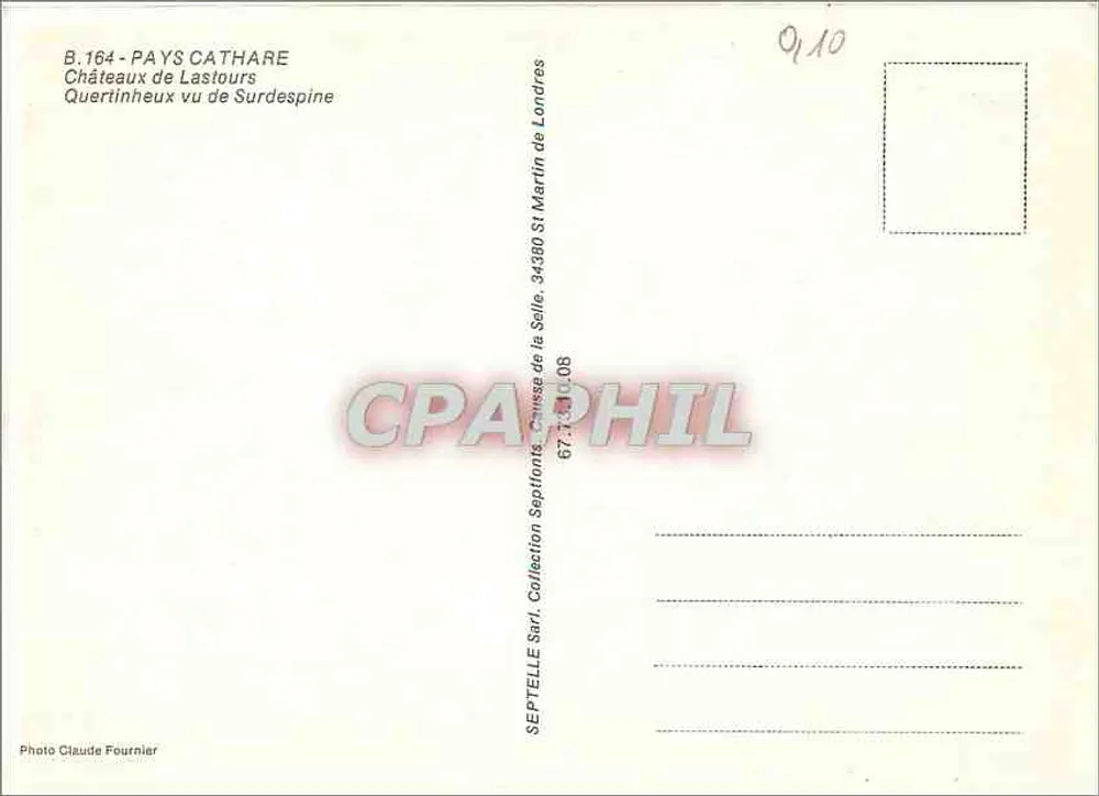 Château de Quertinheux — Pays Cathare — Verlag SEPTETELLE S.A.R.L. - Rückseite