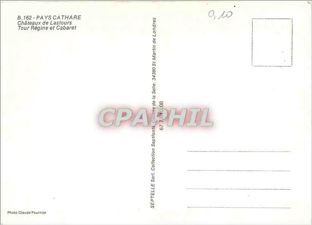 Schlösser von Lastours — Tour Régine und Cabaret — Sammlung Septellé Sari - Rückseite