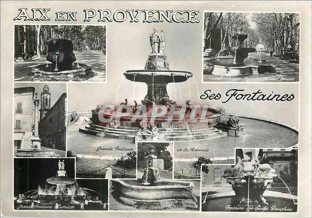 Aix-en-Provence — Suas Fontes — Sociedade dos Editores da França, Aix-en-Provence - Frente