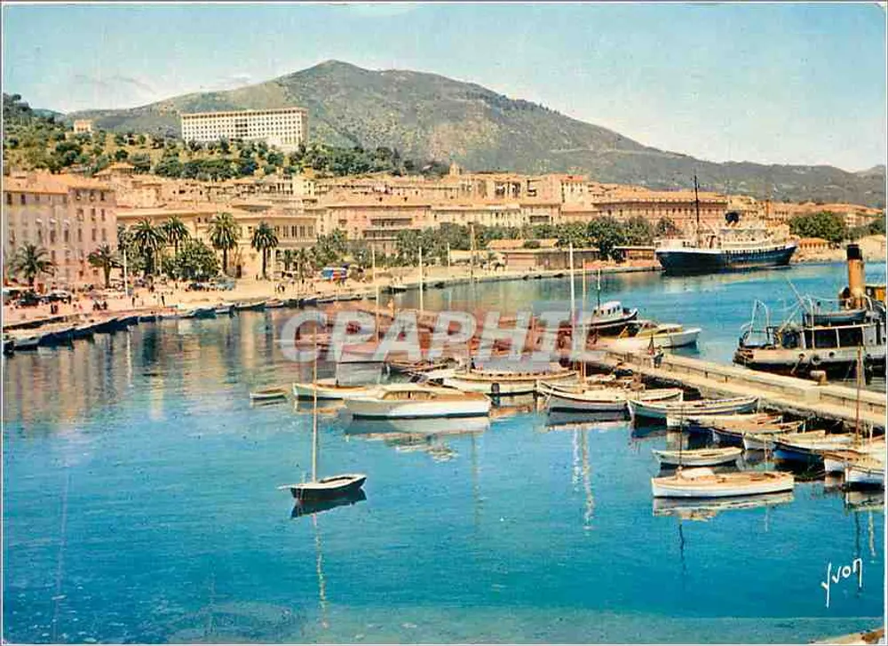 Ajaccio — Allgemeiner Blick auf den Hafen und die Stadt - Vorderseite