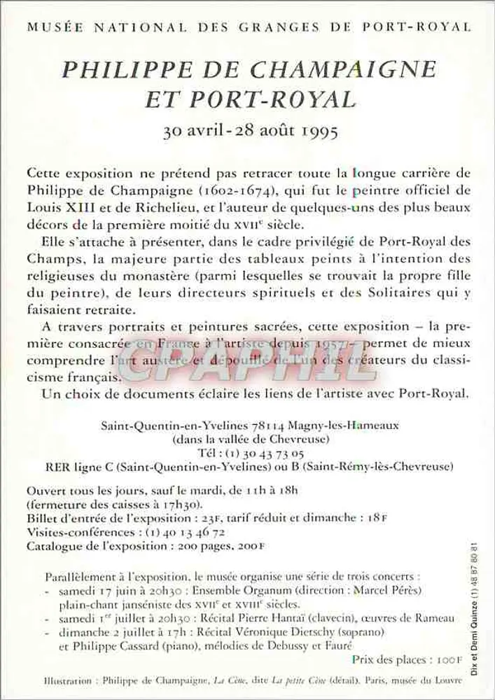 Philippe de Champaigne e Port-Royal — Museu Nacional das Granges de Port-Royal - Verso