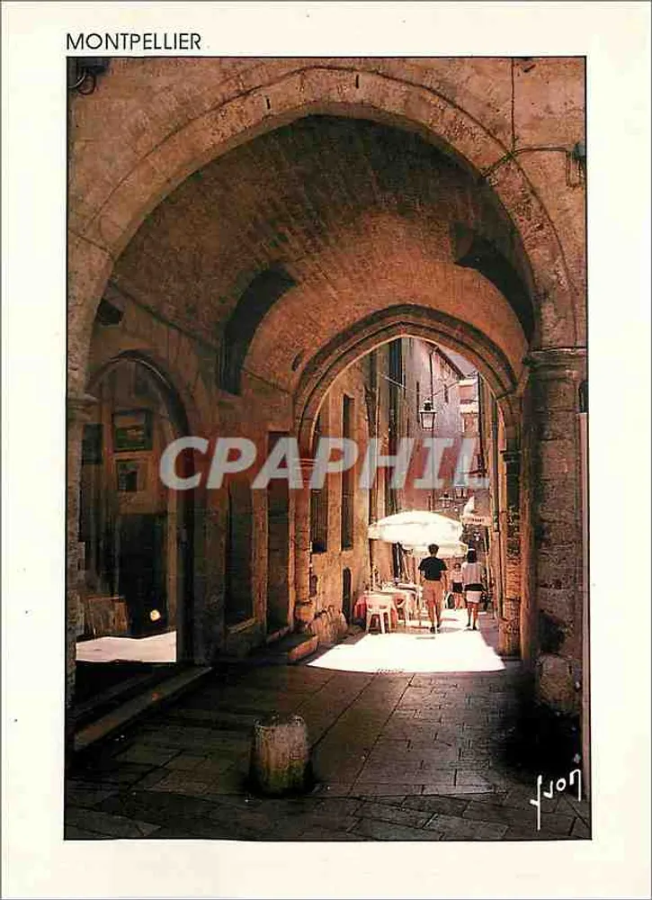 Montpellier — Arco histórico com varanda — Edições de arte Yvon - Frente