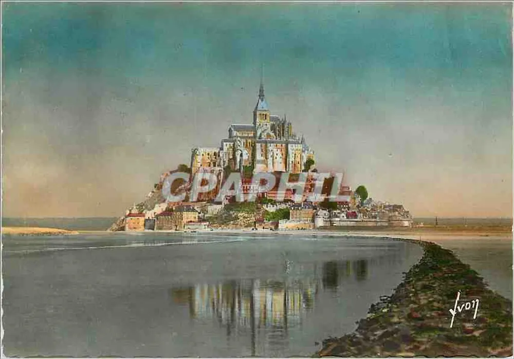 Monte Saint-Michel — Reflexo no Couesnon — Les Éditions d'Art Marrel, Paris - Frente