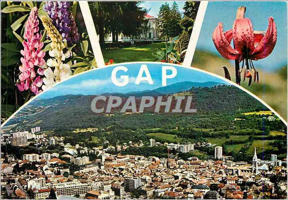 Gap — Panoramablick und Blumen - Vorderseite