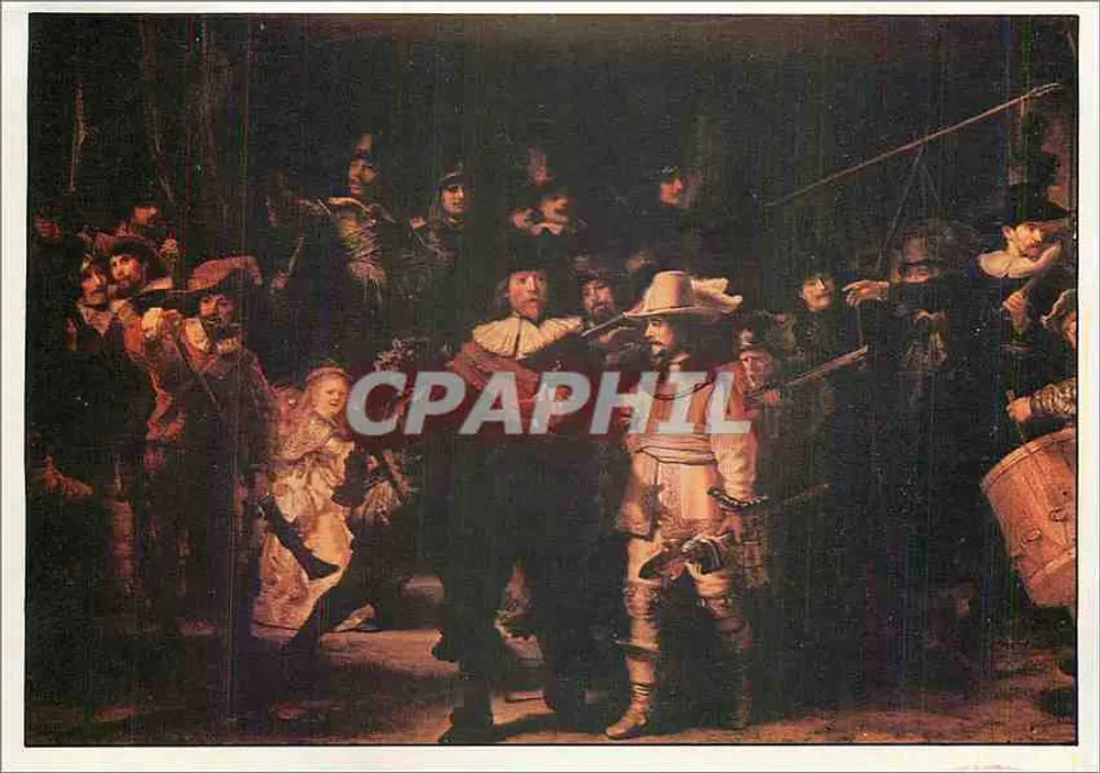A Noite Circular — Rembrandt Van Rijn — Editor: Editio-Service S.A., Genève, n° D2 441-03-14 - Frente