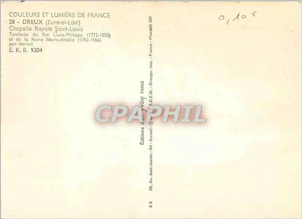 Túmulo do Rei Luís-Filipe e da Rainha Maria-Amélia — Capela Real Saint-Louis — Dreux (Eure-et-Loir) - Verso