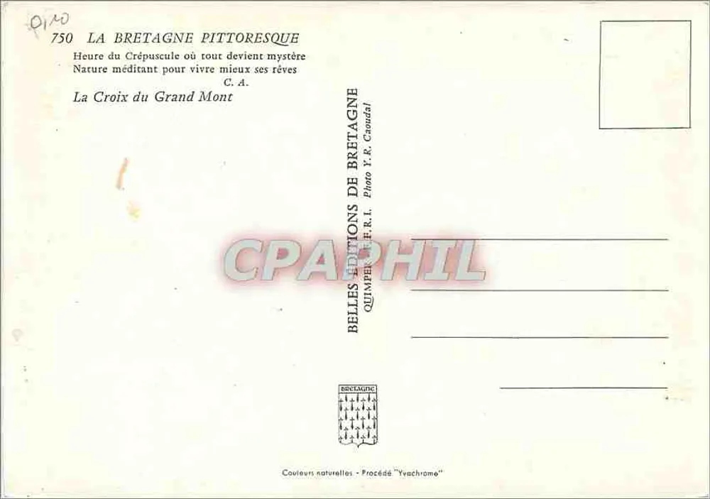 Die Kreuzung des Grand Mont — Bretagne — Éditions H.R.L. n°750 - Rückseite