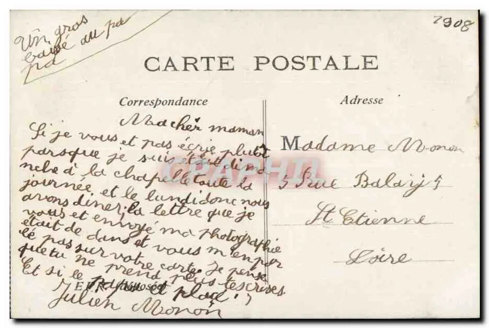 Femme dans une cuisine — texte imprimé — EPR n°166 - Verso