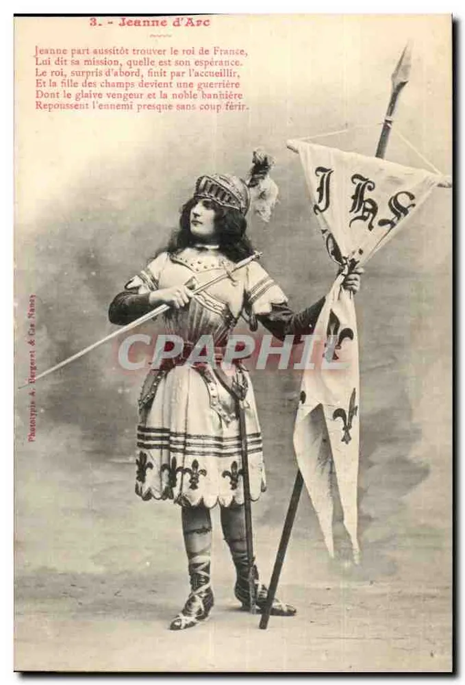 Jeanne d'Arc — historische Szene — Phototypie A. Bergeret & Cie, Nancy, n°3 - Vorderseite