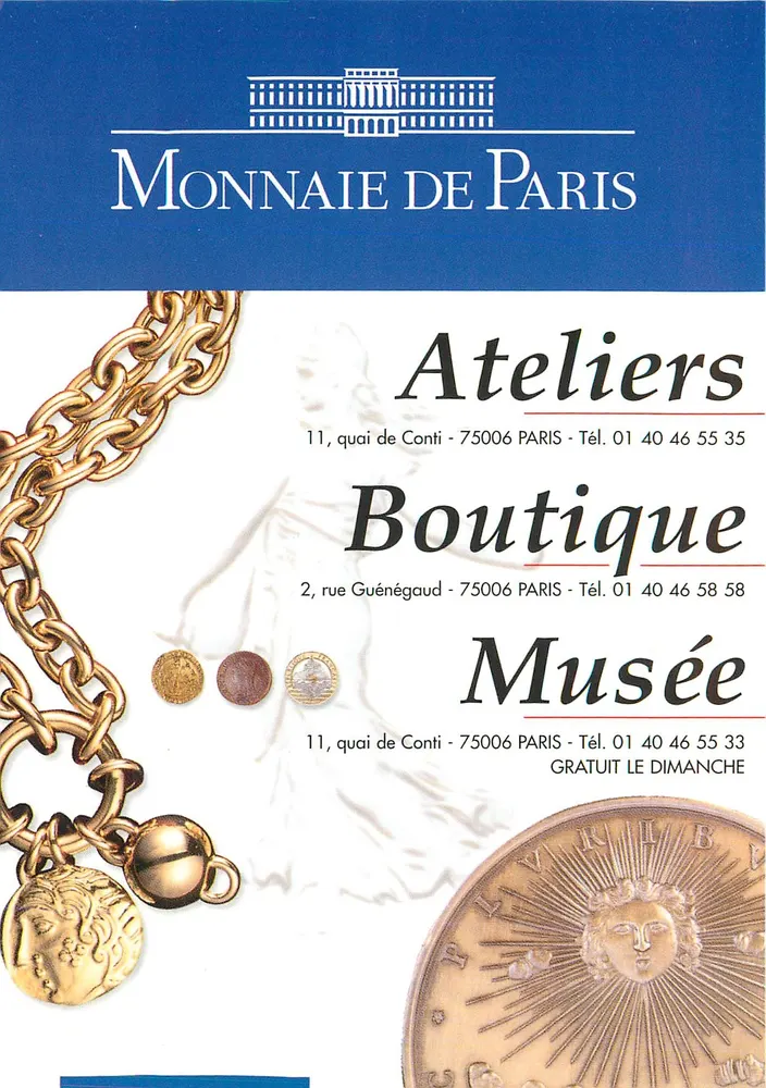 Münze von Paris — Werkstätten, Laden, Museum — Ausgabe - Vorderseite