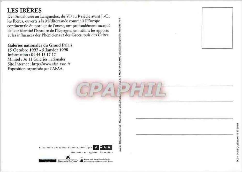 De Iberiërs — Tentoonstelling — Nationale Galerij van het Grand Palais - Achterkant
