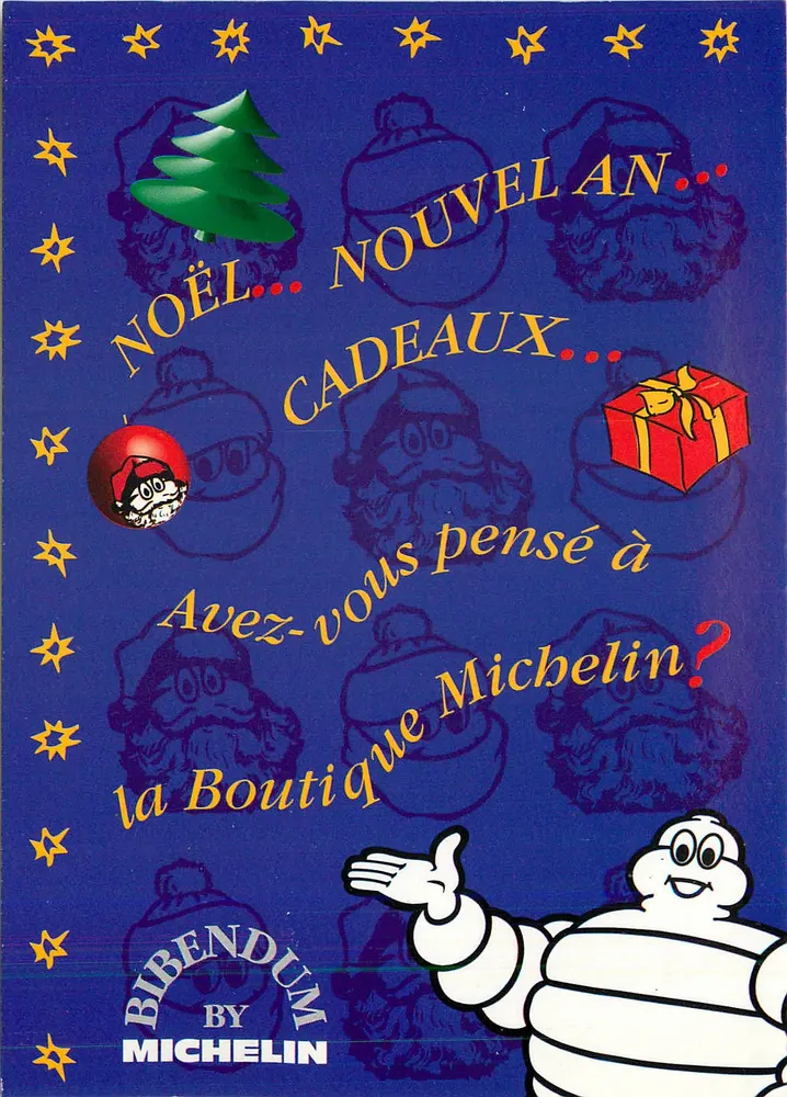 Weihnachten... Neujahr... Geschenke... — Haben Sie an den Michelin-Laden gedacht? — Bibendum von Michelin - Vorderseite