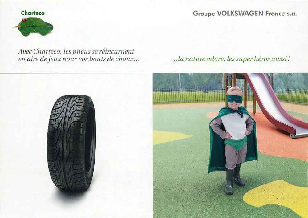 Recycelte Charteco-Reifen — Groupe VOLKSWAGEN France s.a. — Serie CHARTECO044 - Vorderseite