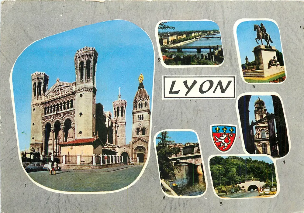 LYON — Ansicht der Fourvière und anderer Sehenswürdigkeiten — Éditions HAGETTE - Vorderseite
