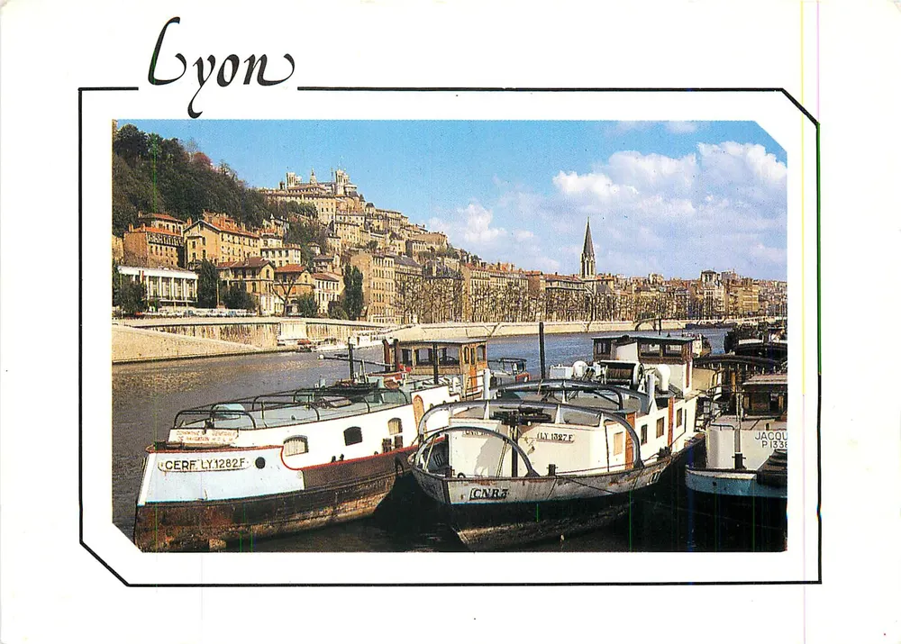 Lione — Valle della Saône e Collina di Fourvière — Edizione Cellard - Recto