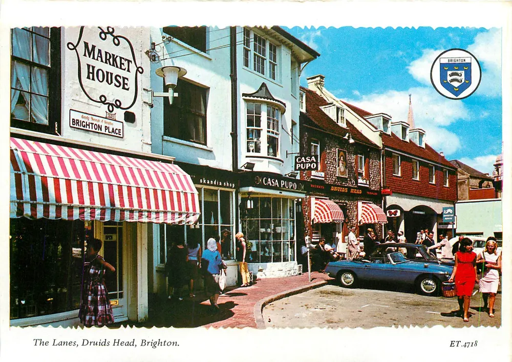 The Lanes, Druids Head, Brighton — vista de rua animada — n° ET.4718 - Frente