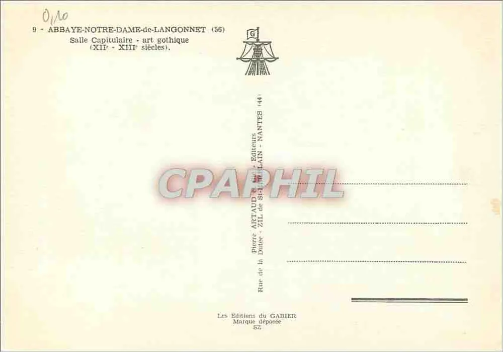 Abbaye Notre-Dame-de-Langonnet — Gotische Kapitelhalle (12. bis 13. Jahrhundert) — Les Éditions du Gabier - Rückseite