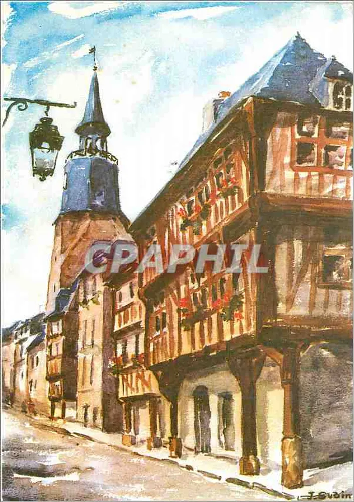 Dinan (Côtes du Nord) — Pittoreske alte Häuser — J. DUBIN, n°367 - Vorderseite