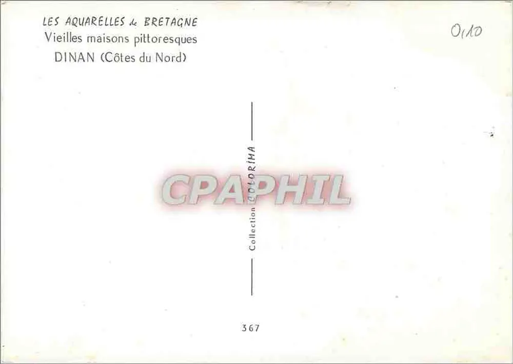 Dinan (Côtes du Nord) — Pittoreske alte Häuser — J. DUBIN, n°367 - Rückseite