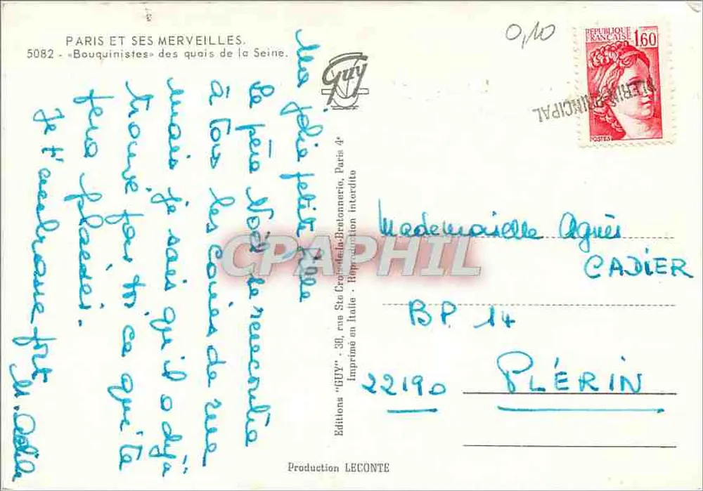 Paris und seine Wunder — Buchständer an den Ufern der Seine — Editions GUY - Rückseite