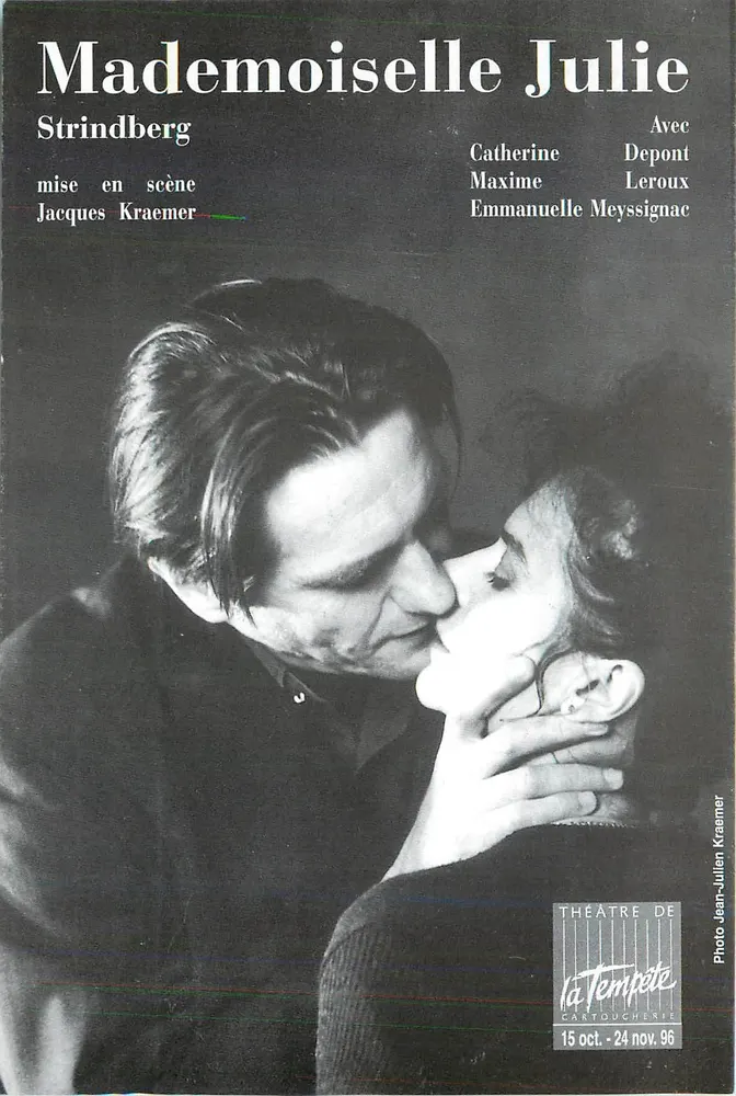 Mademoiselle Julie — Strindberg — Theater de la Tempête, Paris - Vorderseite