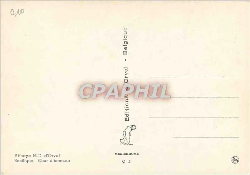 Abadia N.-D. d'Orval — Basílica - Pátio de honra — Editions Orval - Verso