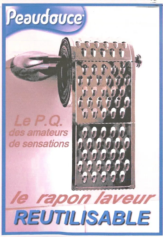Publicidade para Peaudouce — grattoir réutilisable — editado pelo Musée de l'insolite - Frente