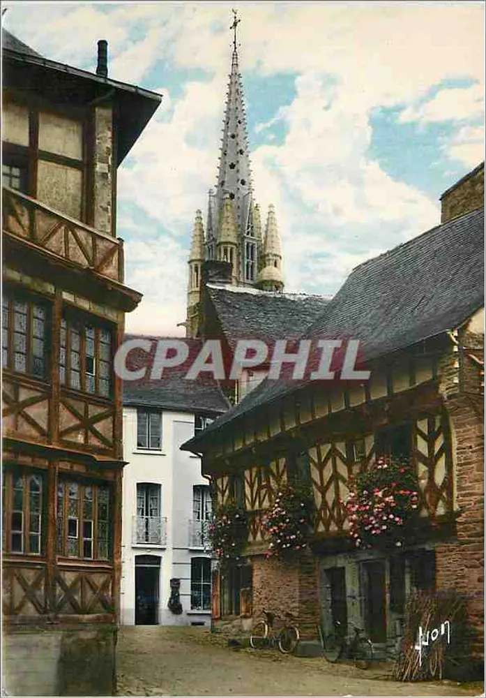 Josselin (Morbihan) — Alte Häuser des 16. Jahrhunderts — YVON Kunstausgabe, Paris - Vorderseite