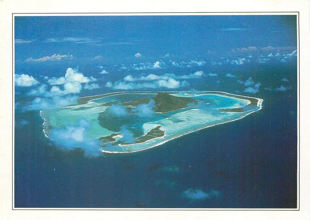 Maupiti — Luftbild — Französisch-Polynesien, Serie XXII-B1 - Vorderseite