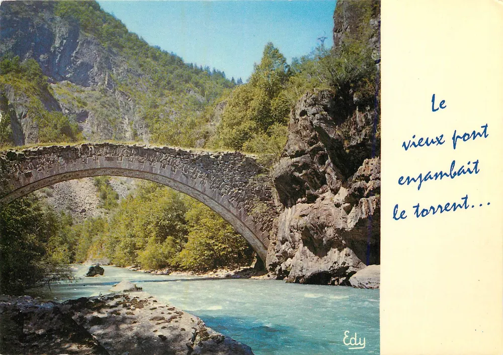 Der alte Brücke spannte den Bach — Verlag Edy, Nr. 1527 - Vorderseite