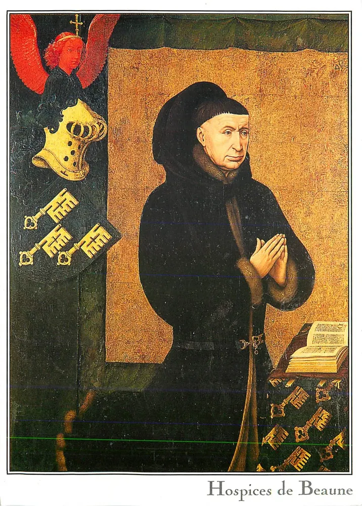 Nicolas Rolin — fundador do Hôtel-Dieu — Hospices de Beaune - Frente