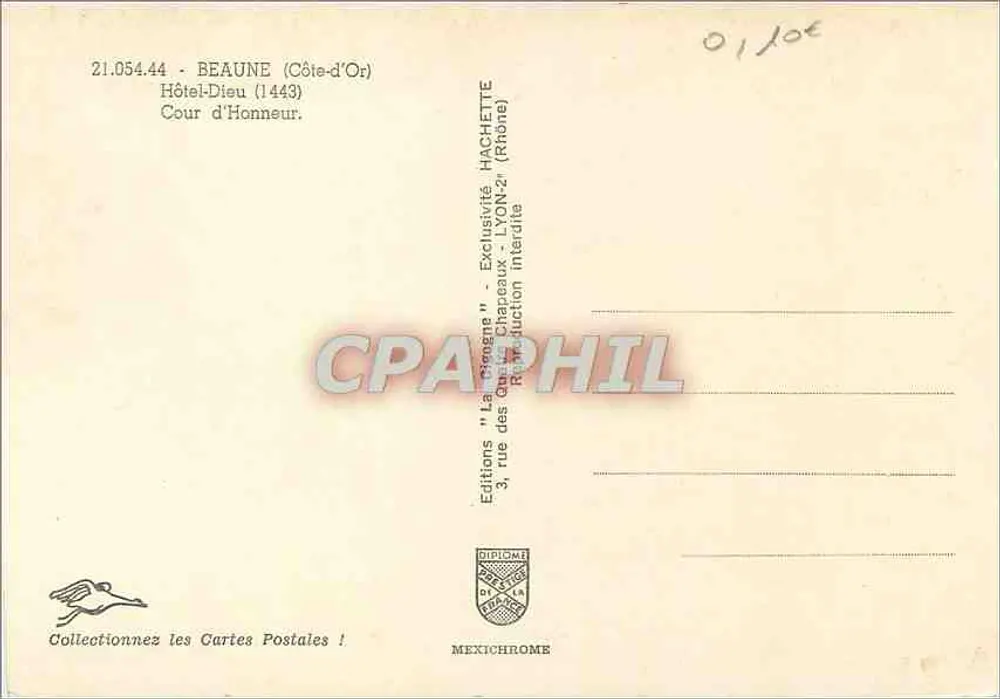 Hôtel-Dieu von Beaune — Cour d'Honneur — Éditions La Brengne - Rückseite
