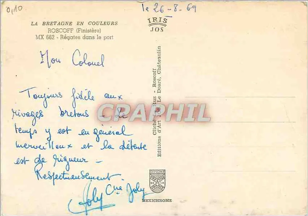 Roscoff (Finistère) — Regatas no porto — Edições DIFICOME - Verso