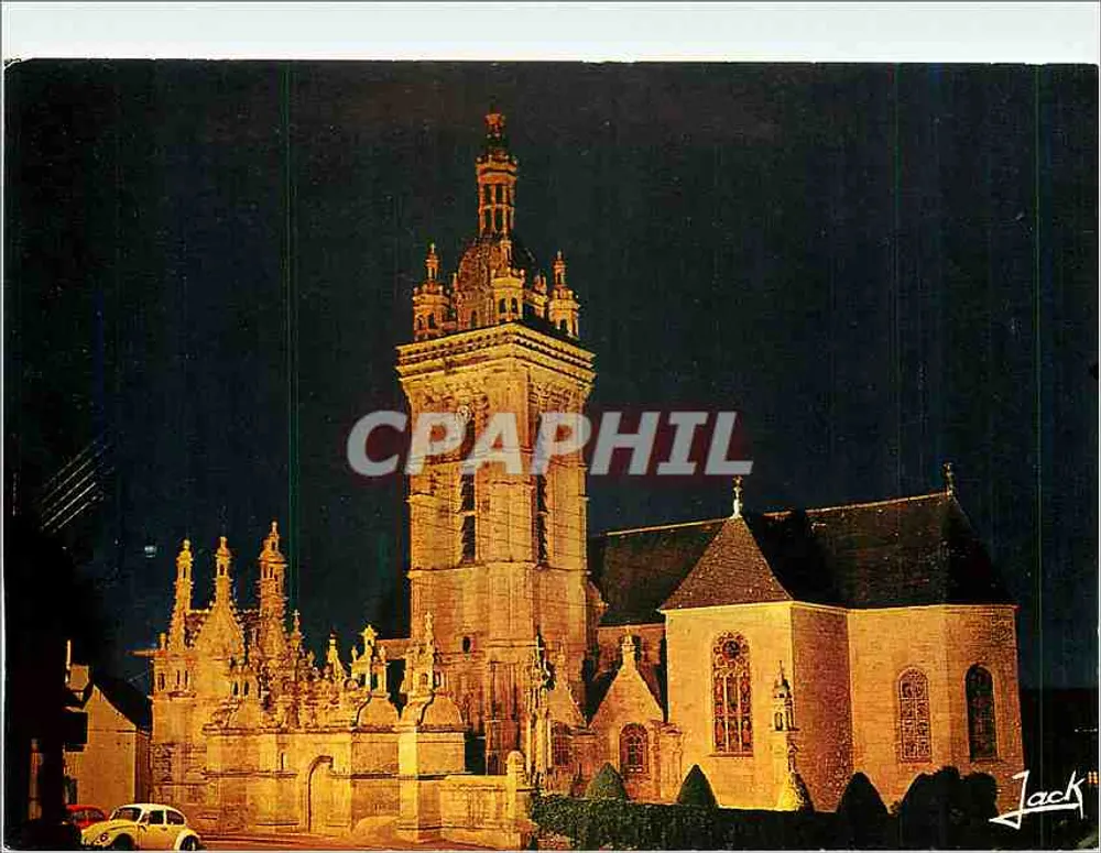 Saint-Thégonnec — Architektonischer Hof (16. Jahrhundert) von der Nacht aus gesehen — Editions d'Art 'Jack' n°2574 - Vorderseite