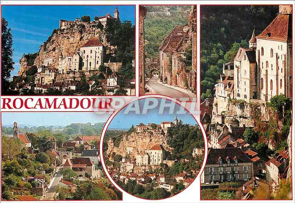 Rocamadour — Panoramablick und architektonische Details — Fotoausgabe 'France Regard' - Vorderseite