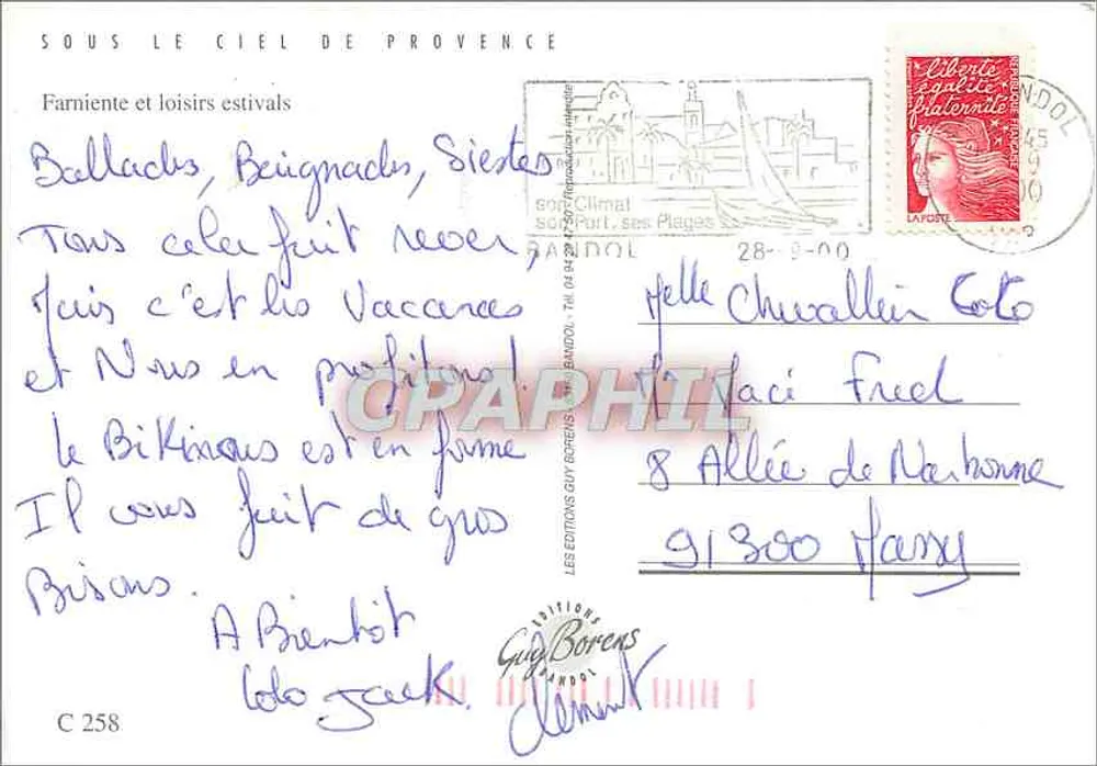 Provence — Paisagem e lazer — Éditions Guy Borens, n° C 258 - Verso