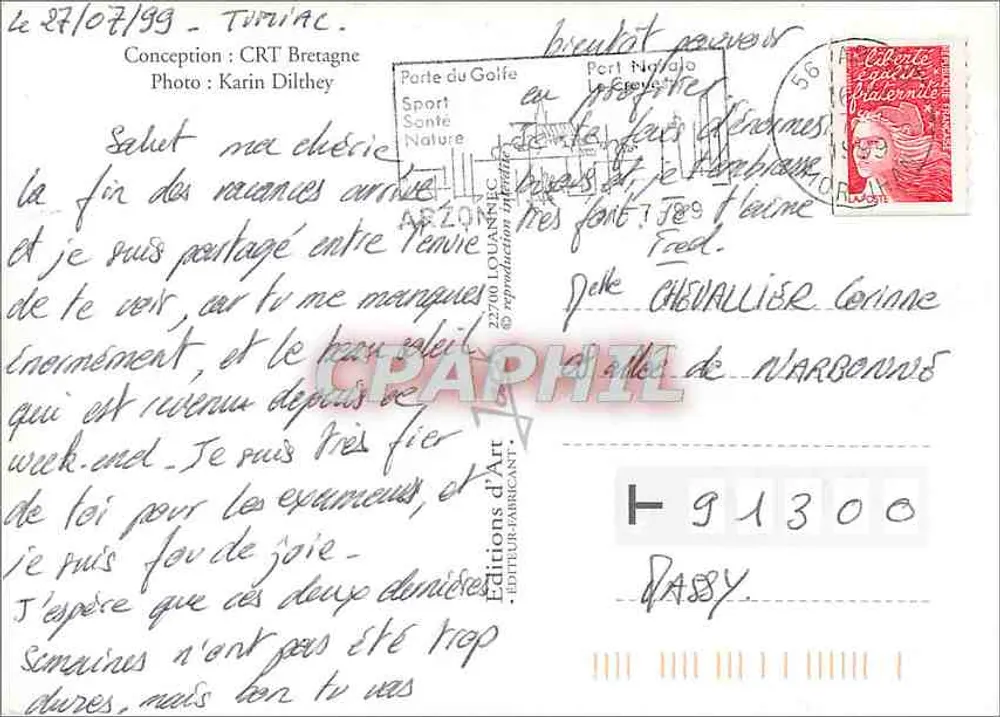 Dois crianças brincando na praia — Bretagne Nouvelle Vague — Edições d'Art - Verso