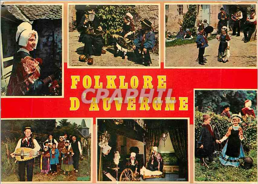 Folklore de Auvergne — Edição 'La Cigogne' — n° 13810 - Frente