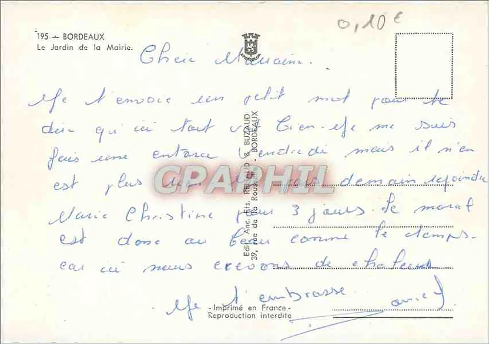 O Jardim da Prefeitura — Bordeaux — Editor Dany - Verso