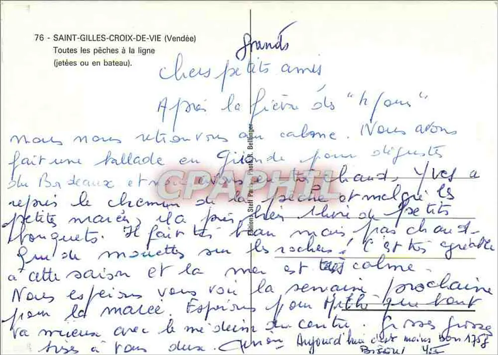 Saint-Gilles-Croix-de-Vie — Paradis des pêcheurs — n°76 - Verso