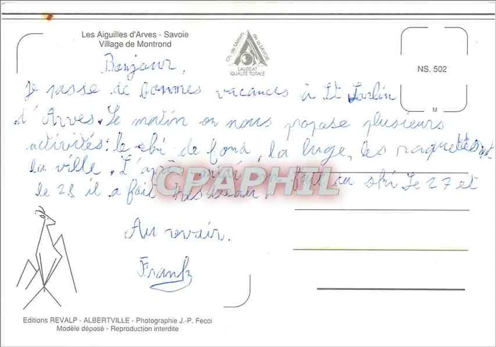 Les Aiguilles d'Arves — Savoie — Éditions Revalp - Rückseite