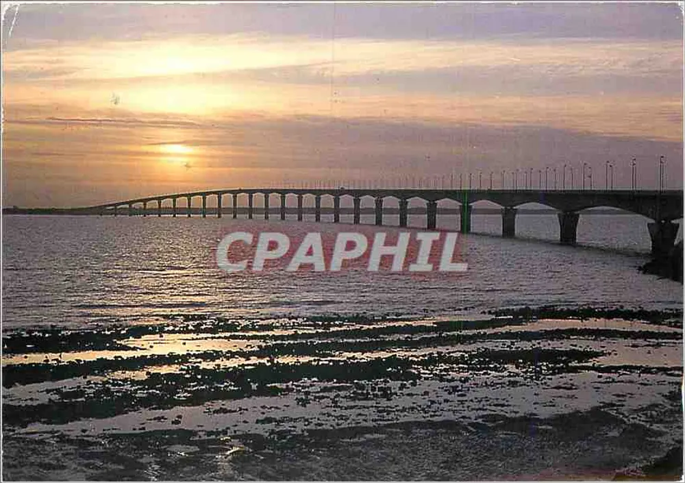 Bridge of Île de Ré — at sunset — Edition Michel MARCOU - Front