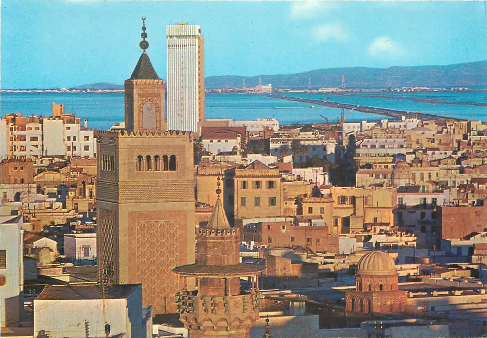 Tunis — Moschee Zitouna und Hotel Africa — Éditions Kahia - Vorderseite