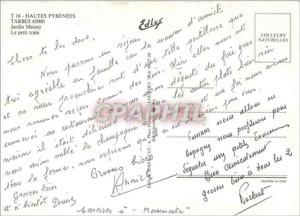 TARBES - O Jardim Massey — EdLux, n° T 16 - Verso