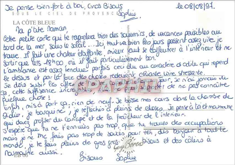 Côte Bleue — Provence - Verso