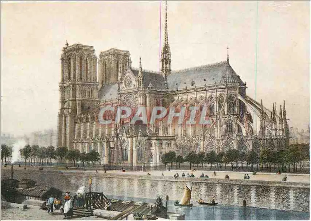 Nossa Senhora de Paris — vista da Seine — Éditions CHANTAL, Paris - Frente